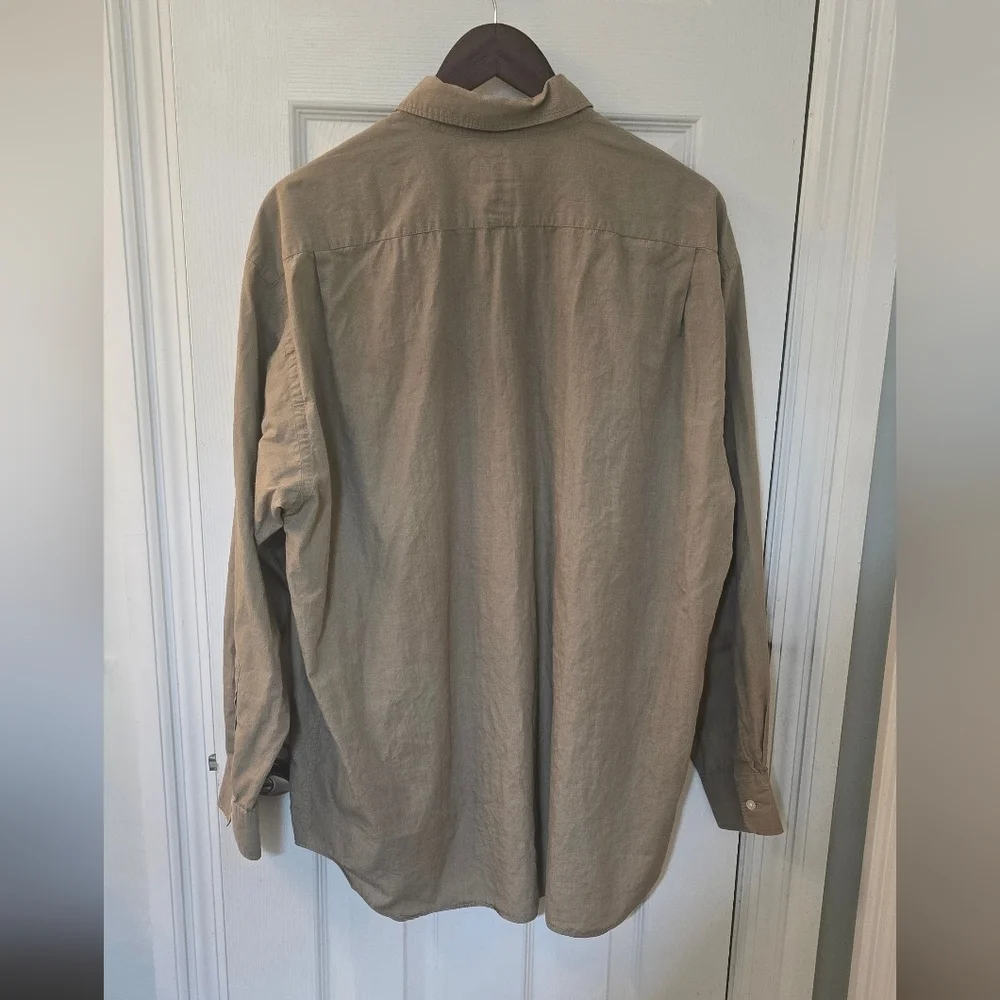 Banana Republic Men's Cotton Button Down Shirt - Taupe, Size L (1206)